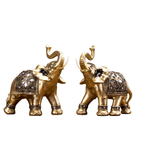 Lucky elephant European style ornaments Resin technology