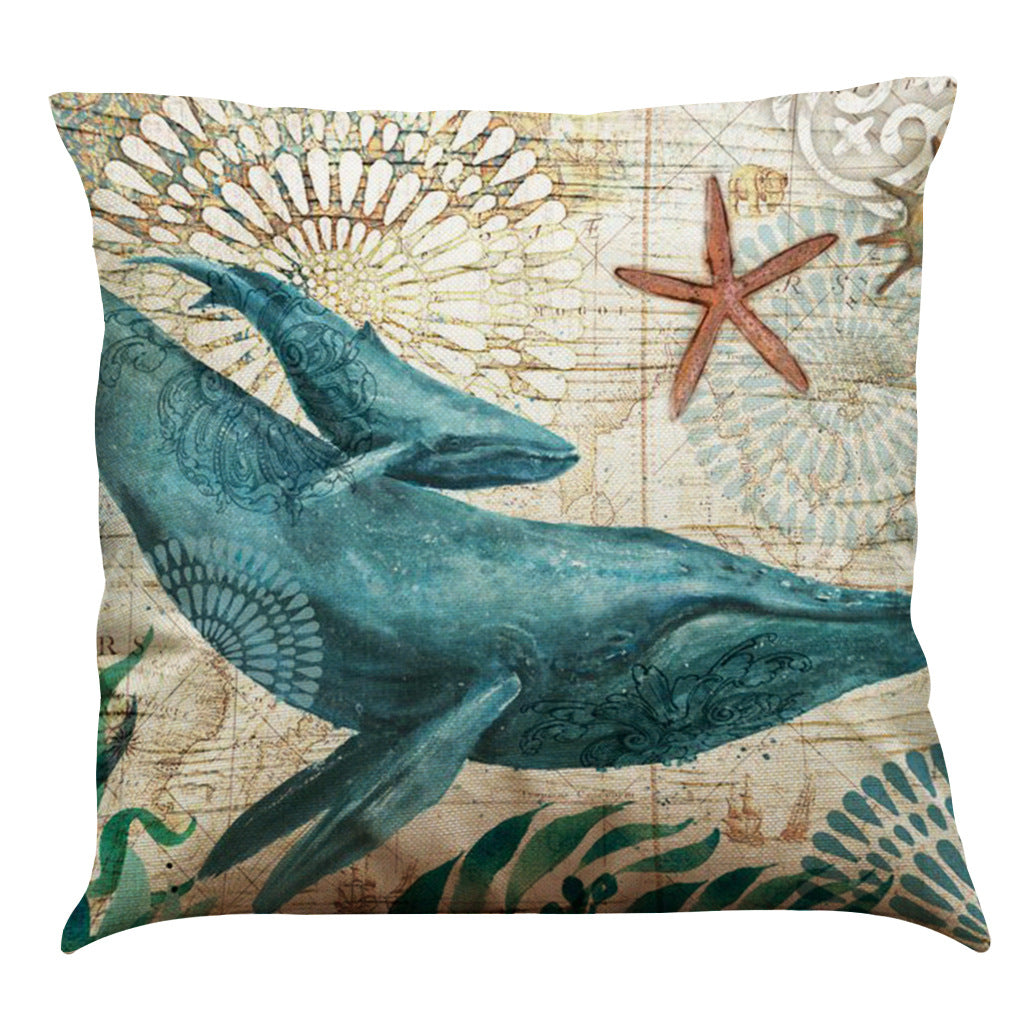 Coastal Serenity Linen Pillow Cover - Tranquil Sea-Inspired Home Decor