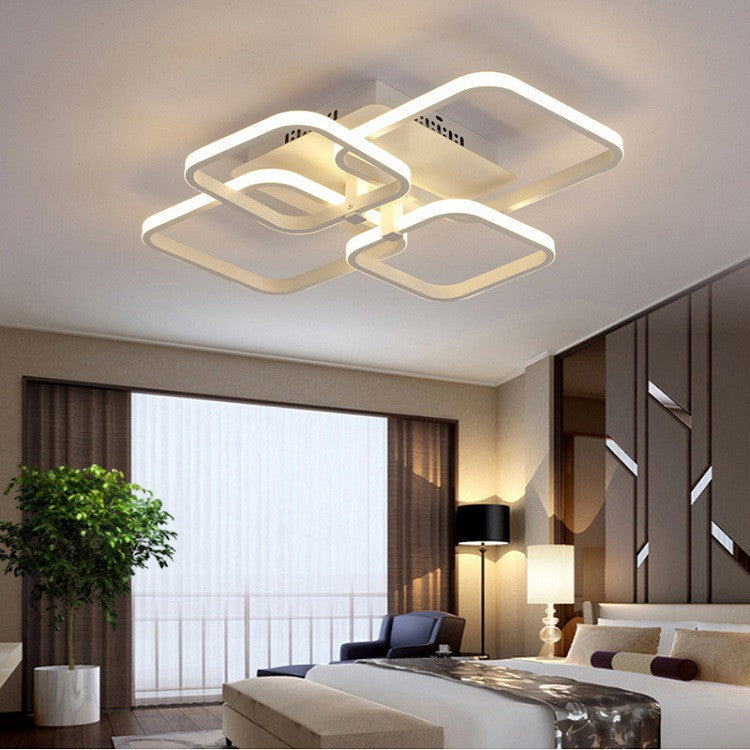 Sleek Square Living Room Lamp: Modern Elegance for Discerning Spaces"