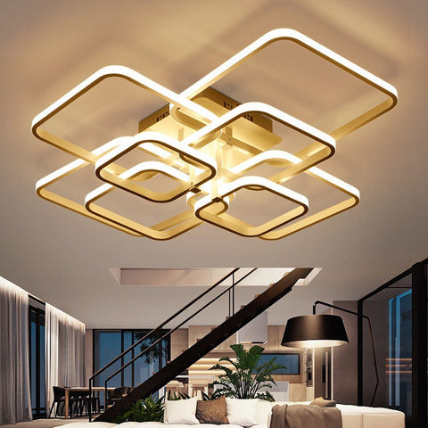 Sleek Square Living Room Lamp: Modern Elegance for Discerning Spaces"
