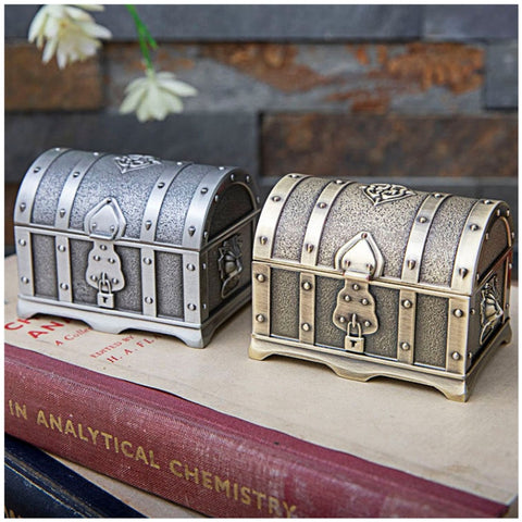 Metal Creative European Style Retro Classic Pirate Box Treasure Box Jewelry Box Wedding Birthday Gift