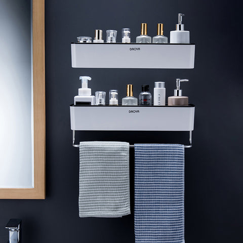 Perforated Ceramic Tile Bathroom Shelves