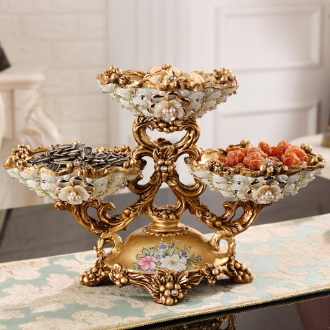 European-style High-end Fruit Compote Set Multi-layer Household Dried Fruit Plate