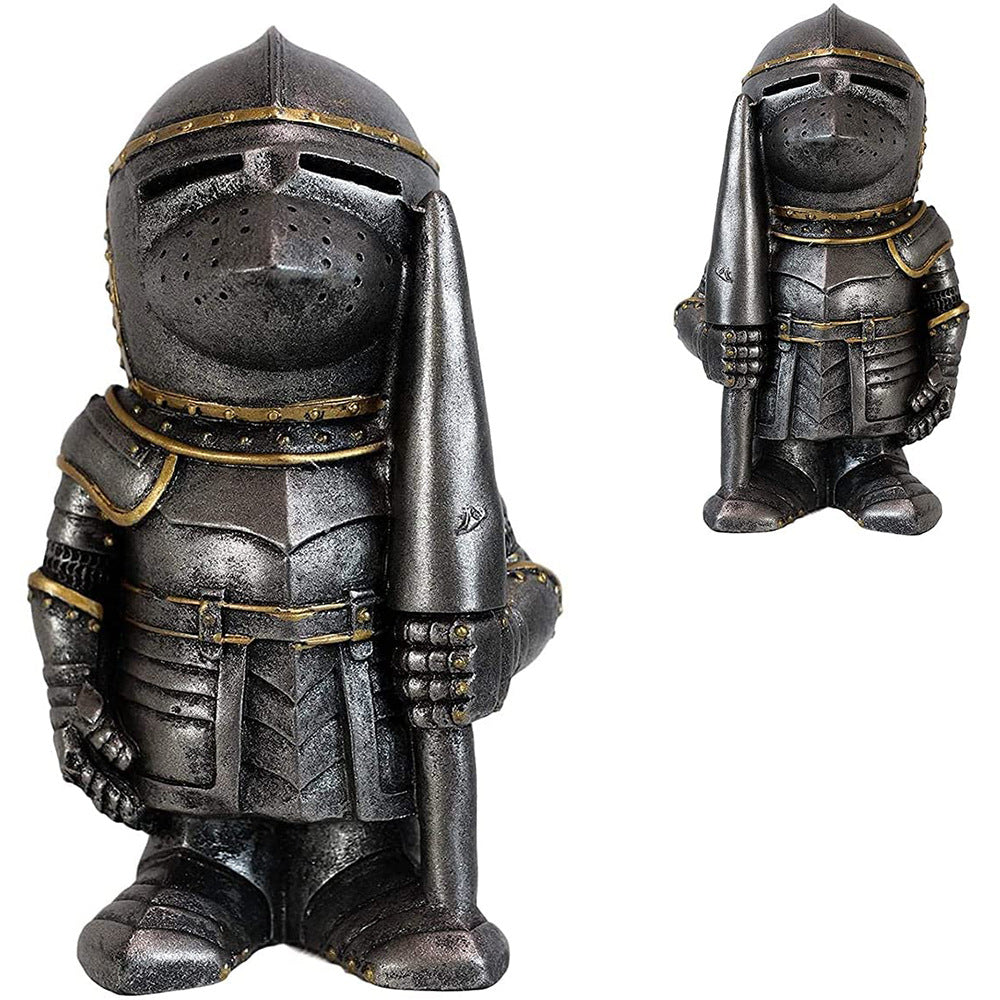 Knight Gnomes Guard Garden Statues Resin Knight Dwarf Warrior Gnome Figurines Funny Cavalier Paladin Sculptures For Lawn Decor