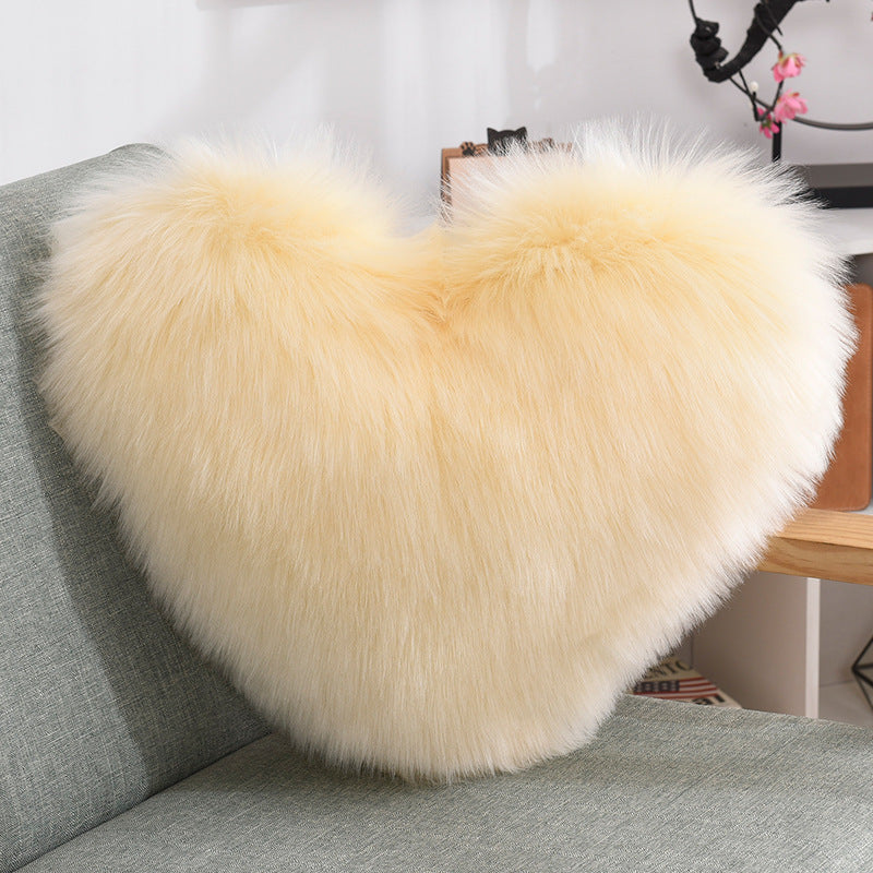 Plush Heart-Shaped Fluffy Cushion Pillow Covers