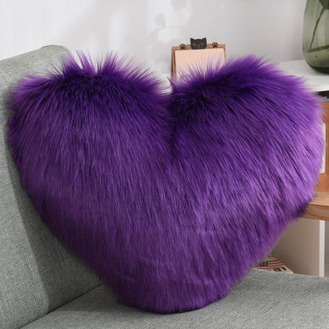 Plush Heart-Shaped Fluffy Cushion Pillow Covers