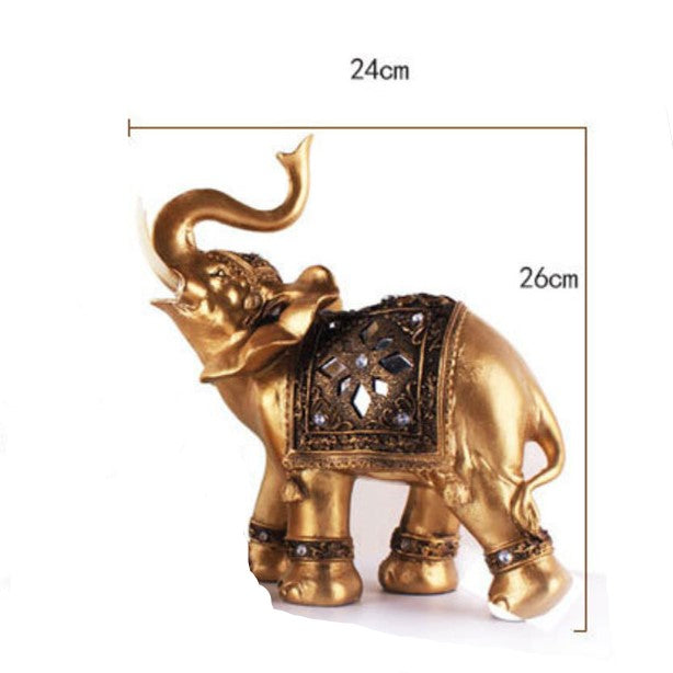 Lucky elephant European style ornaments Resin technology