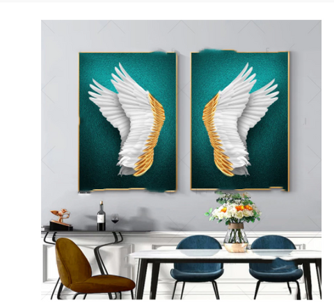 Gold Butterfly Wall Poster Modern Canvas Painting Art Corridor Living Room Bedroom Decor
