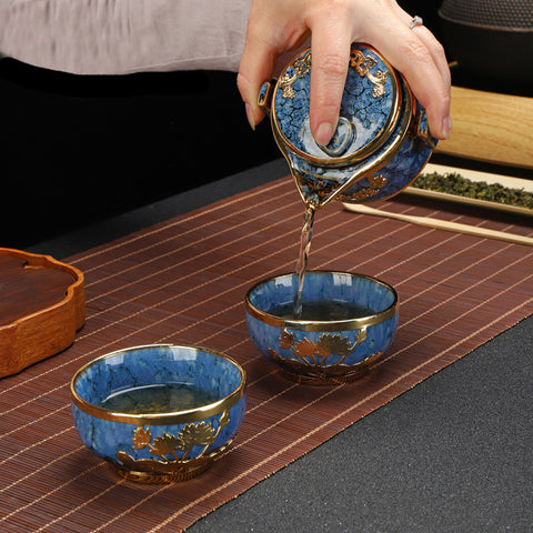 One Pot And Two Cups Ceramic Kung Fu Tea Set
