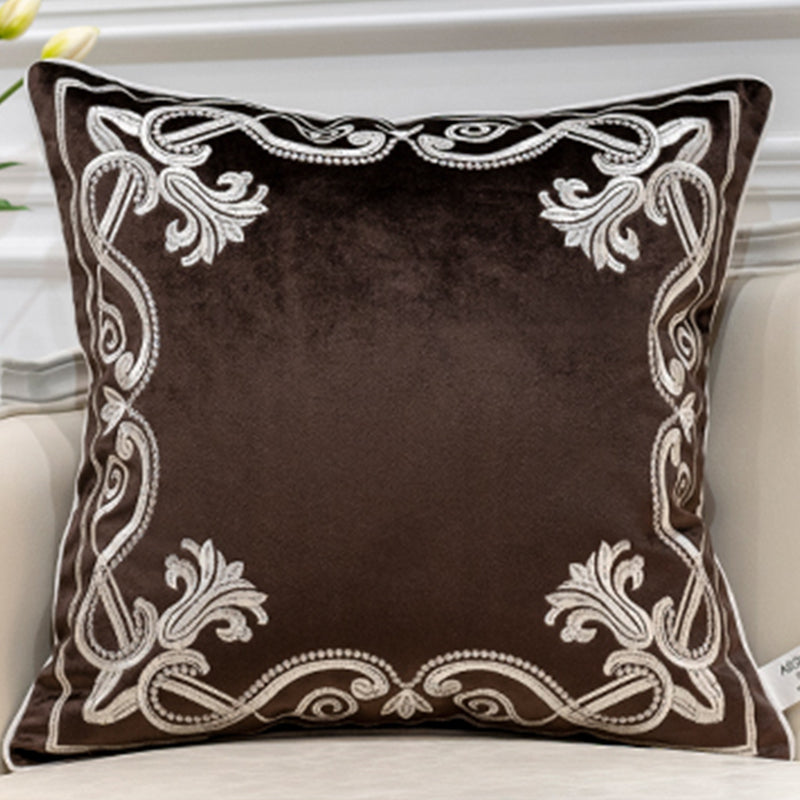 Arabian Charm Cushion Cover - Luxurious Embroidered Pillow Case