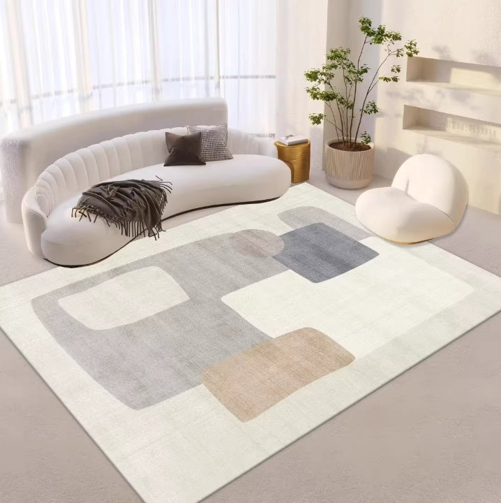 Elegant Non-Slip Polyester Carpet – Multiple Colors & Sizes for Living Room & Bedroom