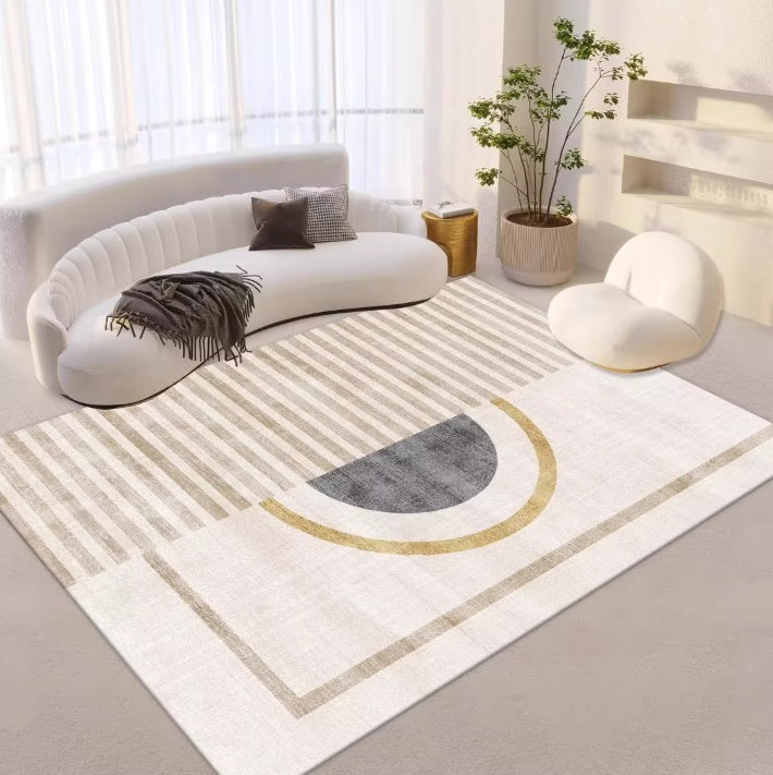 Elegant Non-Slip Polyester Carpet – Multiple Colors & Sizes for Living Room & Bedroom