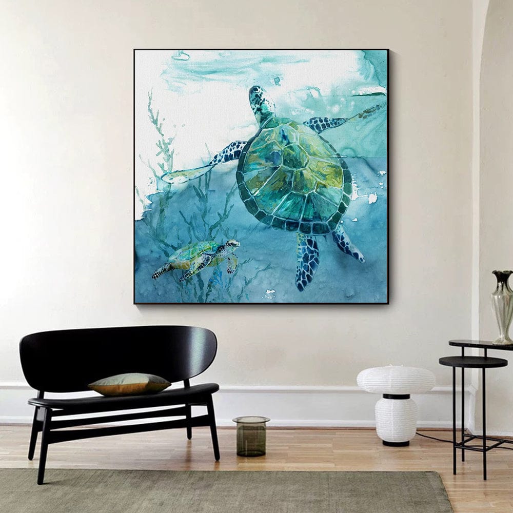 Serene Turtle Canvas Wall Art