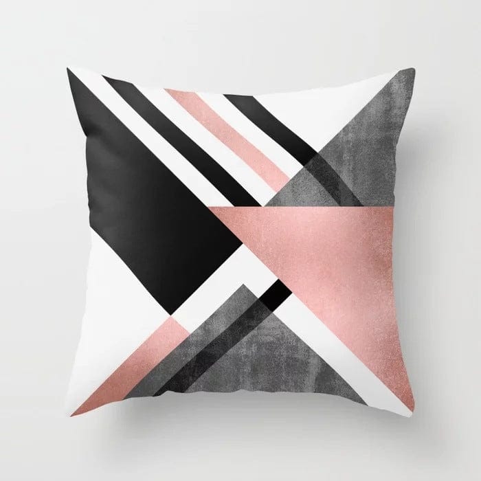 Urban Oasis Marble Geometric Abstract Decorative Pillow Cases - Artessia