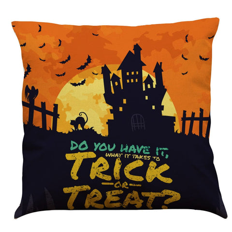 Halloween Cotton Linen Cushion Pillowcase" - Artessia