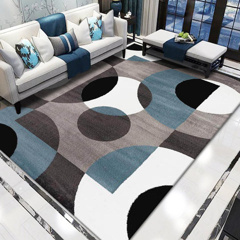 Modern Abstract Geometric Area Rug for Luxury Living Rooms - UAE Exclusive