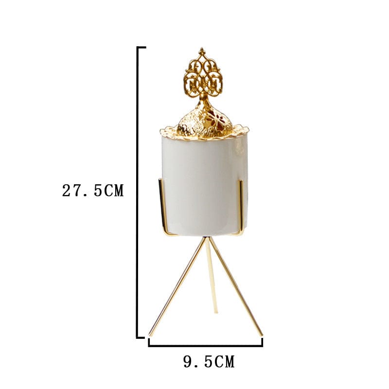 Golden Elegance Modern Luxury Incense Burner - Artessia