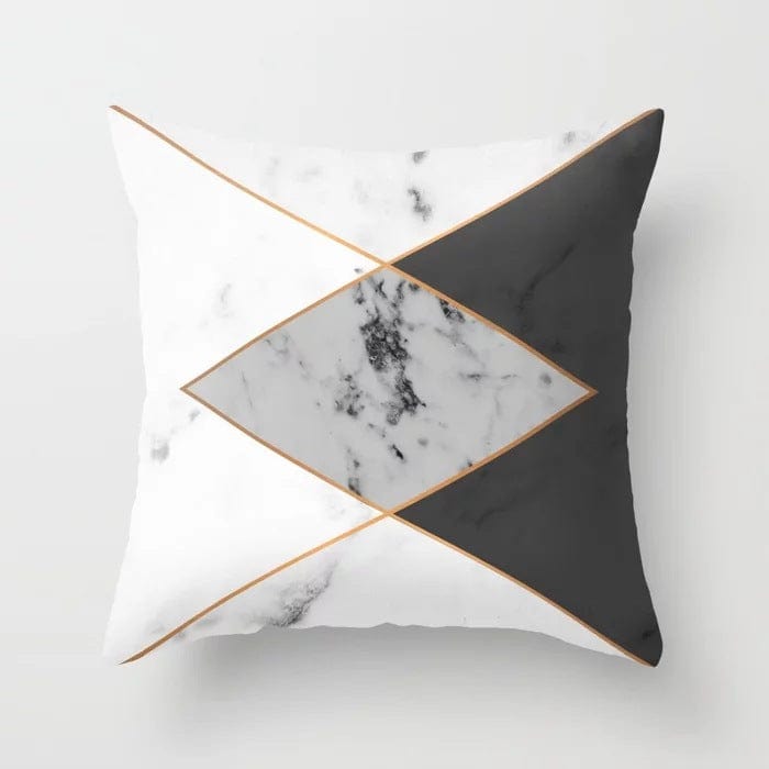 Urban Oasis Marble Geometric Abstract Decorative Pillow Cases - Artessia