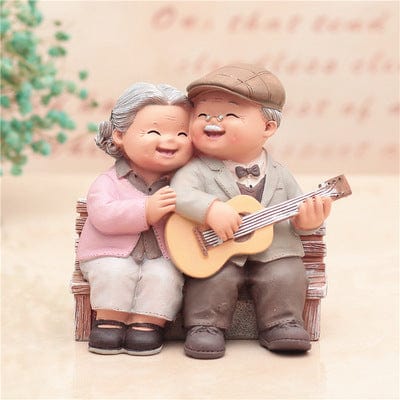 Enduring Love: Exquisite Small Statue Objects Decoration for Celebrating Elderly Romance