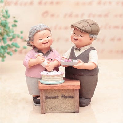 Enduring Love: Exquisite Small Statue Objects Decoration for Celebrating Elderly Romance - Artessia