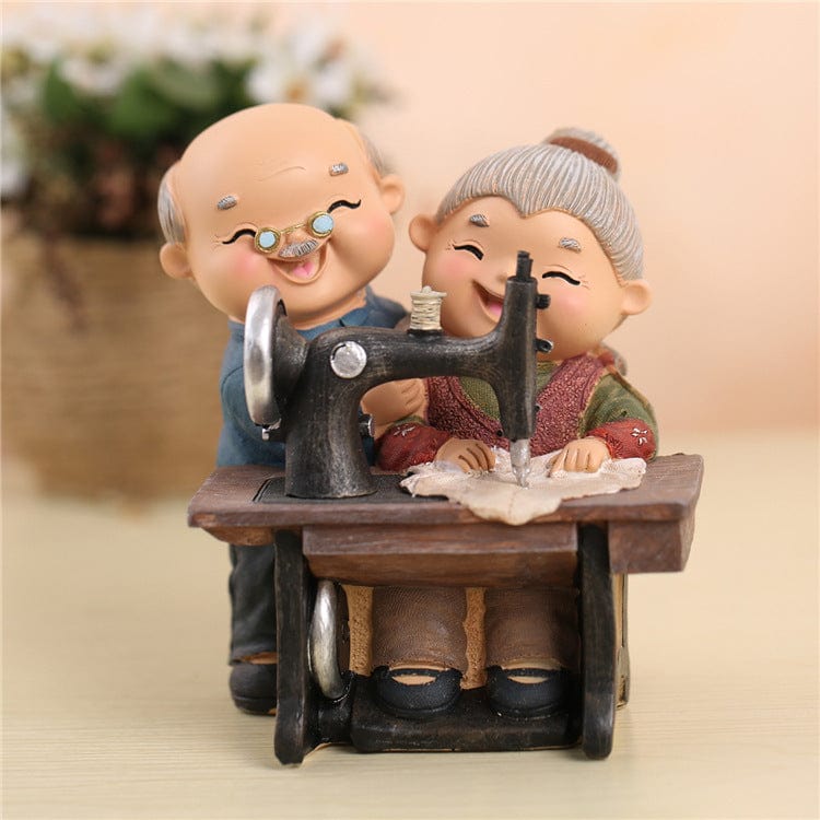 Enduring Love: Exquisite Small Statue Objects Decoration for Celebrating Elderly Romance - Artessia