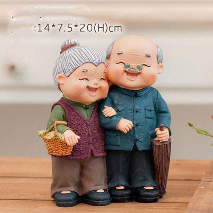 Enduring Love: Exquisite Small Statue Objects Decoration for Celebrating Elderly Romance - Artessia