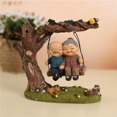 Enduring Love: Exquisite Small Statue Objects Decoration for Celebrating Elderly Romance - Artessia