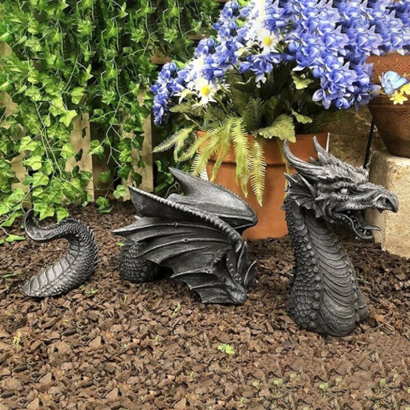 Majestic Dragon Gothic Garden Decor Statue: Transform Your Outdoor Sanctuary with Mythical Grandeur