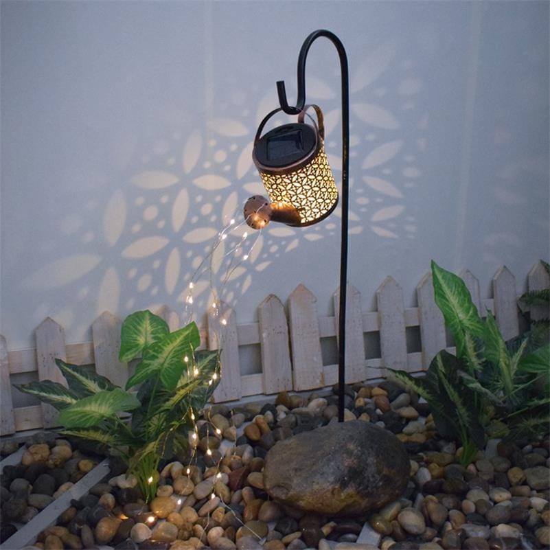 Enchanted Solar Watering Can Garden Art Lamp: Illuminate Your Outdoor Sanctuary with Whimsical Elegance