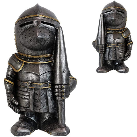 Knight Gnomes Guard Garden Statues Resin Knight Dwarf Warrior Gnome Figurines Funny Cavalier Paladin Sculptures For Lawn Decor - Artessia