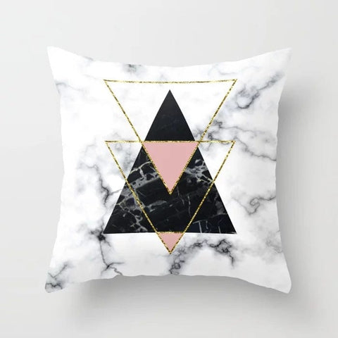 Urban Oasis Marble Geometric Abstract Decorative Pillow Cases - Artessia