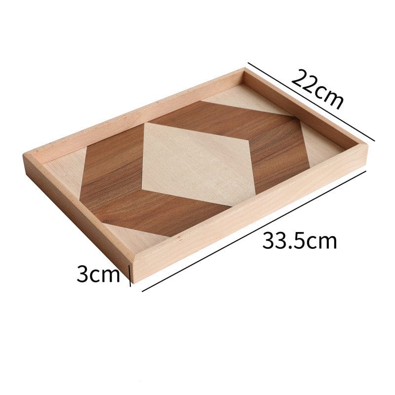 Rustic Wooden Fruit Cake Tray Natural Elegance for Table - Artessia