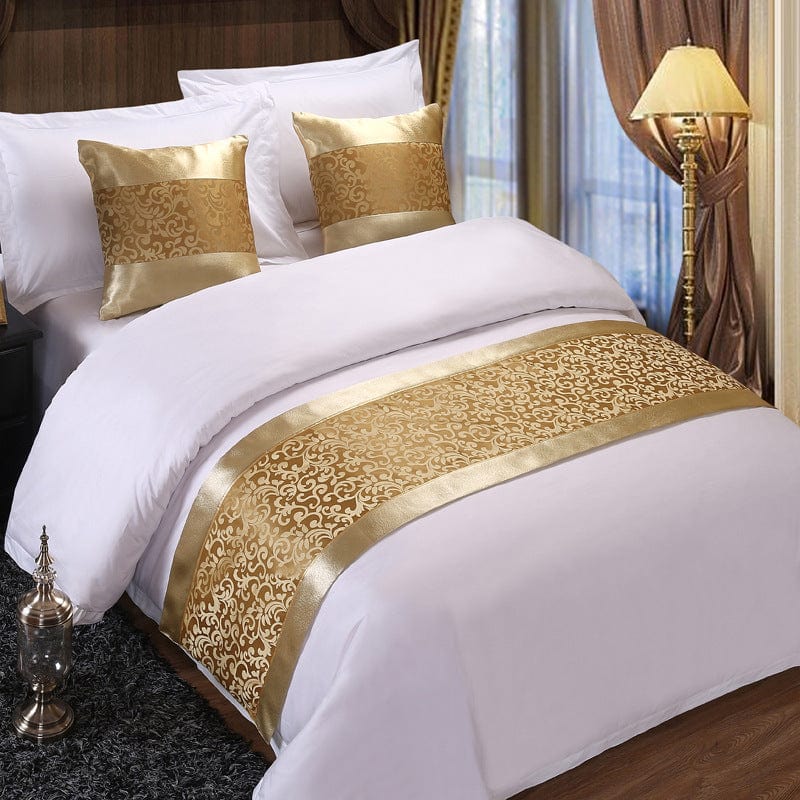 High Quality Modern Gold Bed Cover-Bed End Cushion and Pillow Case - Artessia