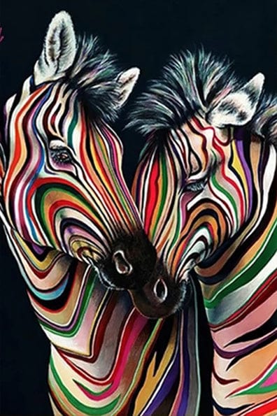 Modern Abstract Zebra Canvas Painting Wall Art Poster - Artessia