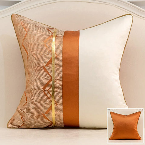 Geometric Pattern Cotton Pillow - Artessia