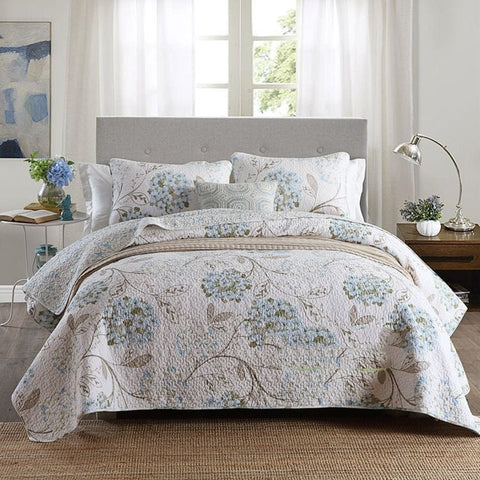 Bedspread Pure Cotton Summer Cooling Duvet Airable Cover Bed Three-piece Set - Artessia