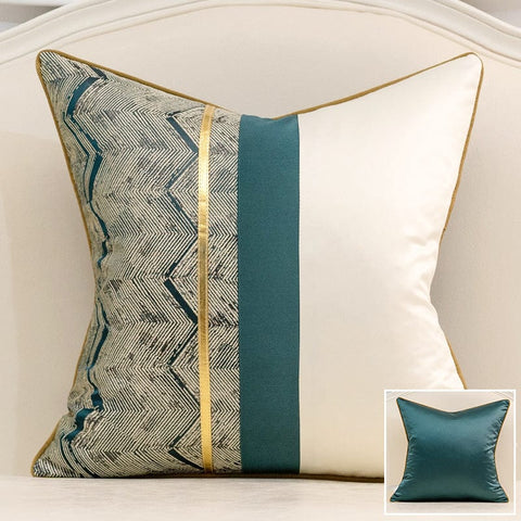 Geometric Pattern Cotton Pillow - Artessia