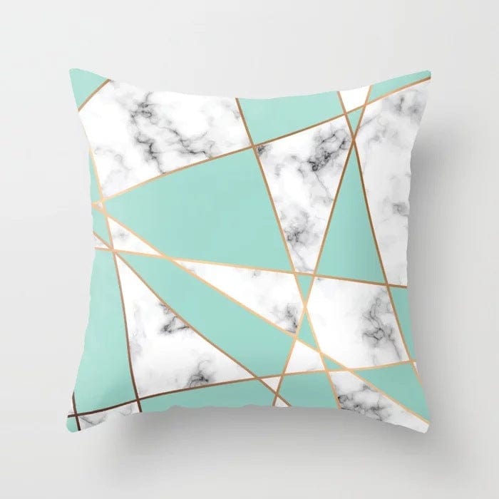 Urban Oasis Marble Geometric Abstract Decorative Pillow Cases - Artessia