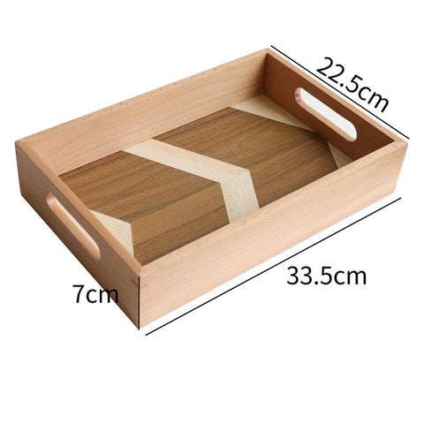 Rustic Wooden Fruit Cake Tray Natural Elegance for Table - Artessia