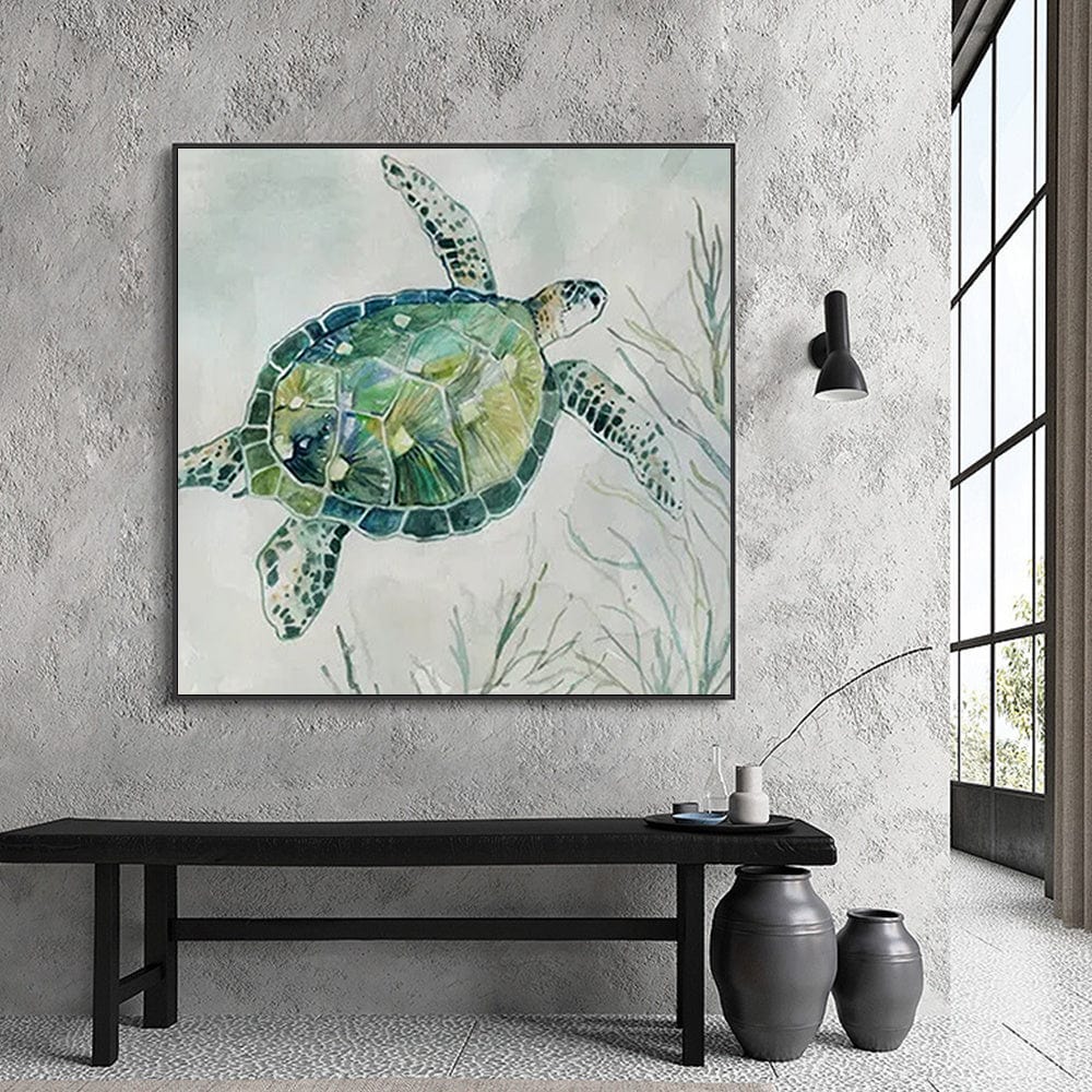 Serene Turtle Canvas Wall Art