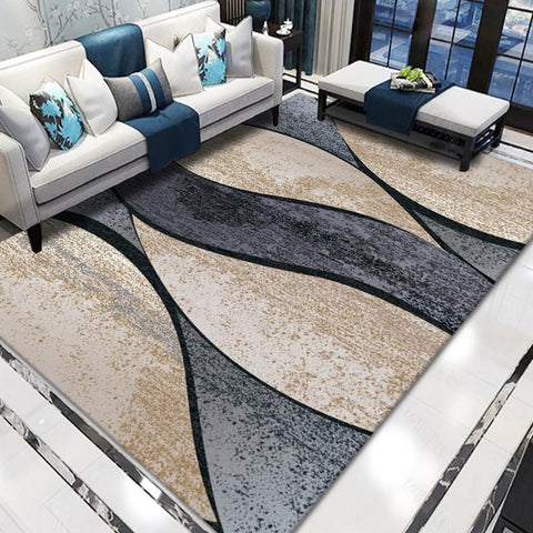 Modern Abstract Geometric Area Rug for Luxury Living Rooms - UAE Exclusive