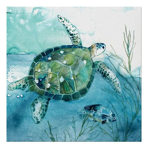 Serene Turtle Canvas Wall Art - Artessia