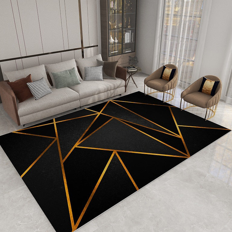 Modern Minimalist Rectangle Living Room Carpet | Contemporary Area Rug for Home Decor