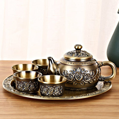 Rose Vintage Tea Set Bronze Household Collection - Artessia