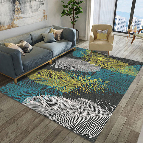 Modern Minimalist Rectangle Living Room Carpet | Contemporary Area Rug for Home Decor