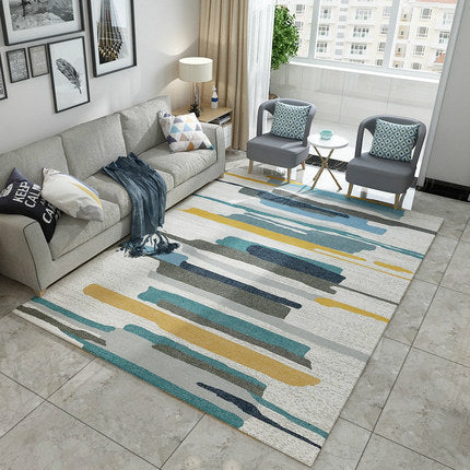 Modern Minimalist Rectangle Living Room Carpet | Contemporary Area Rug for Home Decor