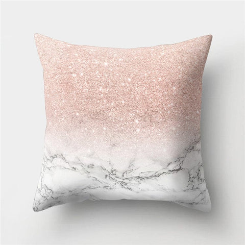 Luxurious Rose Gold Sofa Pillow Covers - Stylish Peach Skin Fabric Cushions - Artessia