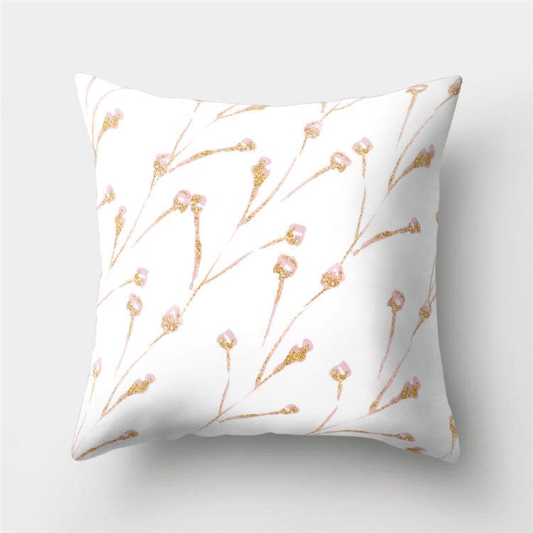 Luxurious Rose Gold Sofa Pillow Covers - Stylish Peach Skin Fabric Cushions - Artessia