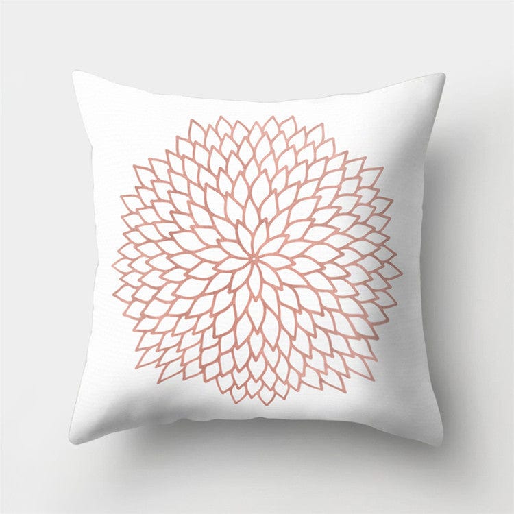 Luxurious Rose Gold Sofa Pillow Covers - Stylish Peach Skin Fabric Cushions - Artessia