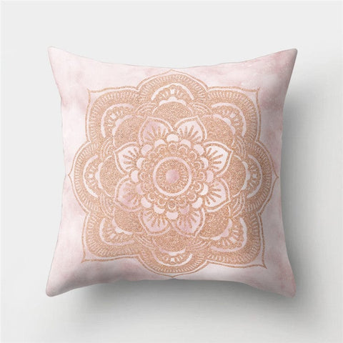 Luxurious Rose Gold Sofa Pillow Covers - Stylish Peach Skin Fabric Cushions - Artessia